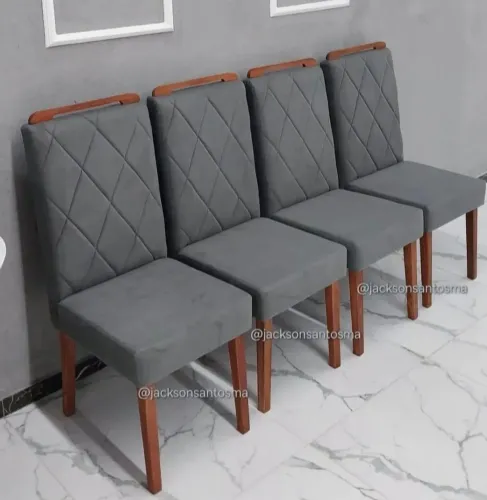 4 cadeiras luxo com cabeceiras (Pronta entrega)