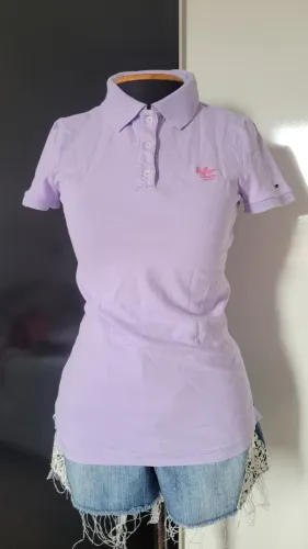 Camisa Polo Feminina Tommy Hilfiger, Veste P, Sem Avarias