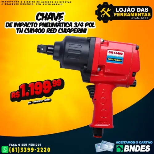 Chave de Impacto 3/4 Pol TH CHI1400 Red Chiaperini
