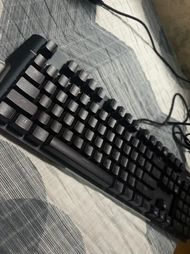 Teclado Mecânico Gamer Hyper Alloy MKW100, RGB, Switch Red, Full Size, US, Preto