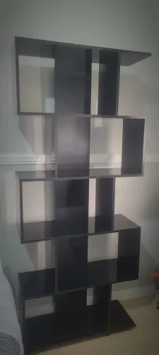 Estante MDF estilo Colmeia Preto