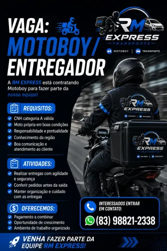 Vaga para motoboy
