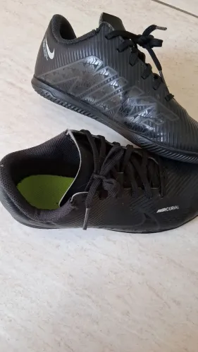 Chuteira Futsal Nike Mercurial Preta - Tamanho 34 - Excelente Estado