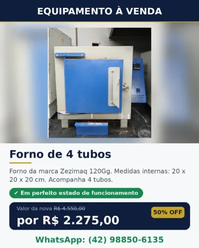 Forno Zezimaq 4 tubos