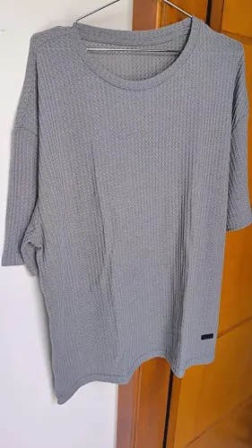 CAMISETA TEXTURIZADA CINZA SUPER LEVE - XXL