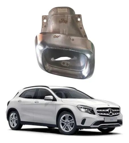 Ponteira Escapamento Direito Mercedes Gla200 2015 A 2018 Prateado