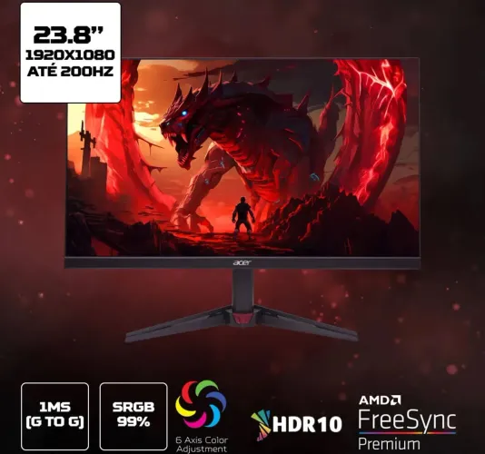 Monitor Acer 200hz 1ms 23.8pol