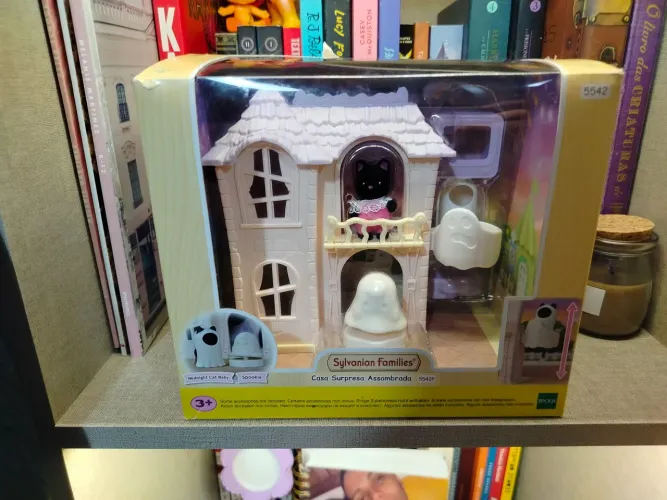 Sylvanian Families Casa Playser Halloween Terror Gato Preto Bebe