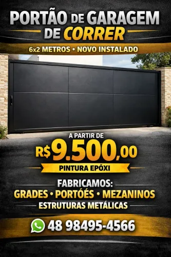 Portão garagem novos sob medida
