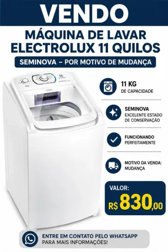 Vendo Maquina de Lavar Eletrolux Semi nova