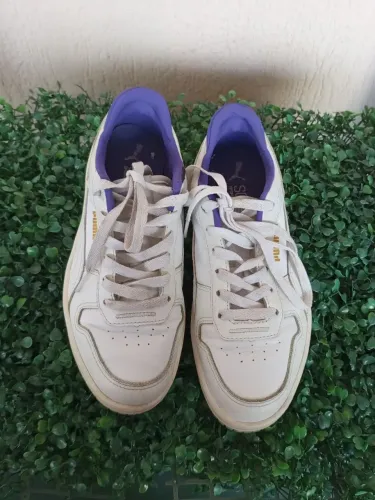 Tênis Puma Carina Street Feminino - Branco e Roxo - Tam. 37
