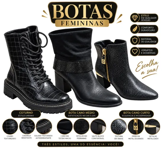 3 Pares Botas