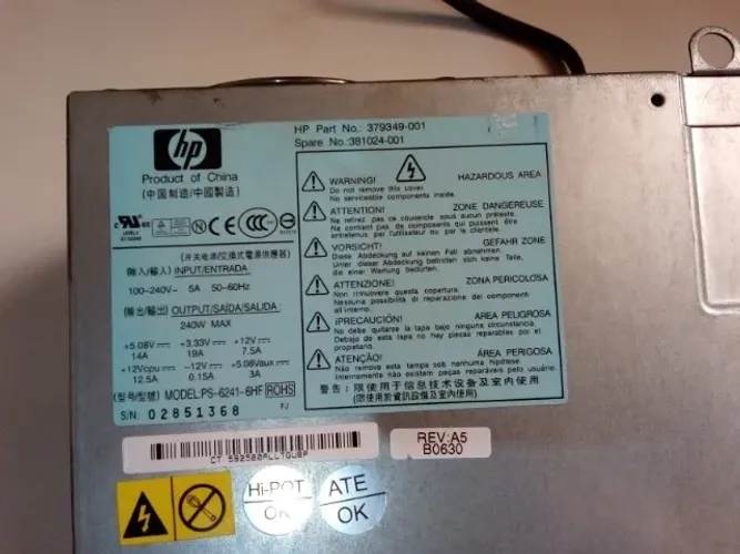 Fonte Real HP PS-6241 -6HF