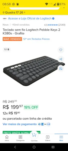 TECLADO BLUETOOTH LOGITECH NOVO