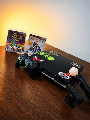 PlayStation 3 Slim Desbloqueado + Jogos + Kit PS Movie Sony