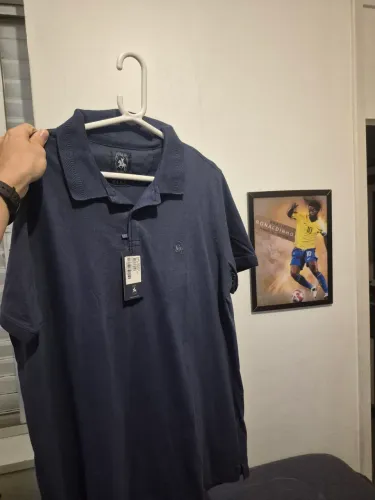 Camisa Polo Classic Azul Escuro M Nova Sem Uso Com Etiqueta