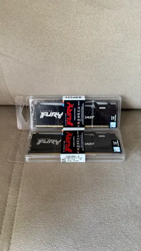 Par de Memória DDR5 Kingston Fury Beast, RGB, 16GB, 5600Mhz, Black, KF556C36BBEA-16