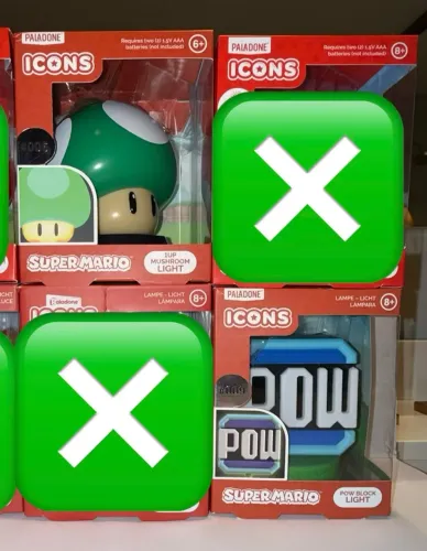 Coleção 2 Luminárias Super Mario Loja Nintendo - raras Original Paladone