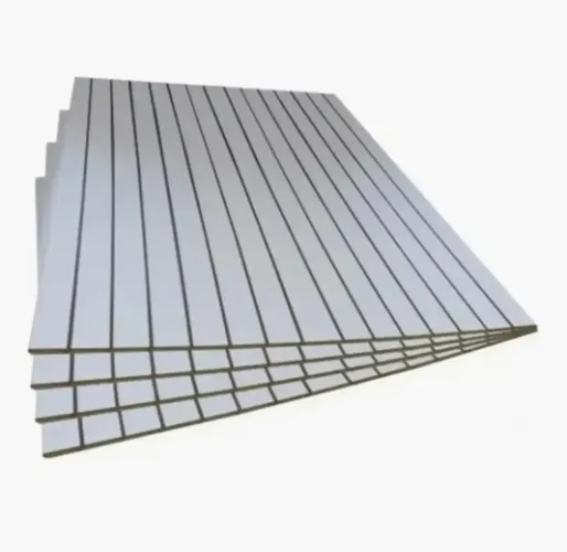 Painel canaletado mdf 0,61 x 1,22 branco 8 unidades