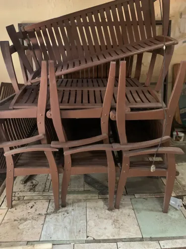 Bancos de jardim usados .