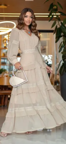 Vestido usado apenas uma vez, tecido musseline, tam M