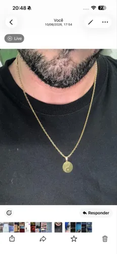 Cordão Cartier prata banhado a Ouro