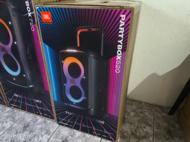 Caixa Bluetooth JBL PartyBox 520 Lacrada - 1 Ano de Garantia Nota Fiscal 
