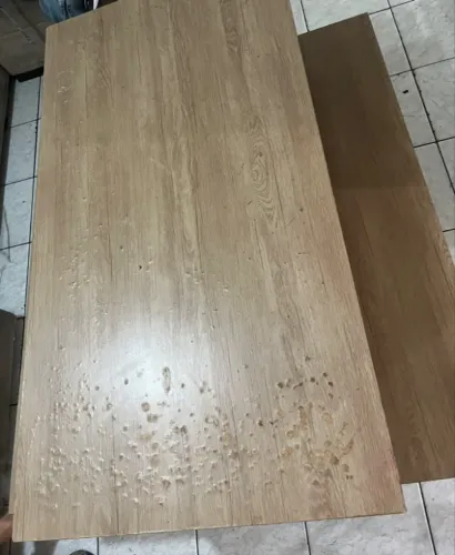 Conjunto Mesa Industrial com 2 Bancos Banquetas Compridas Usado BH
