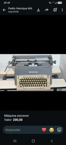 Máquina de datilografia