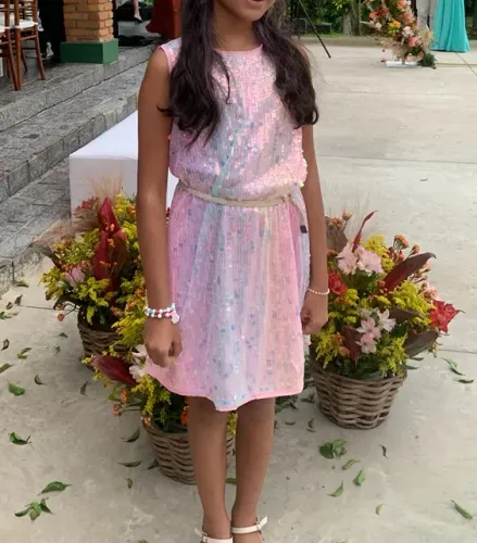 Vestido de paetê tam 10 H&M