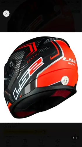 Capacete Ls2 Ff353 Rapid Doom Preto Fosco Vermelho