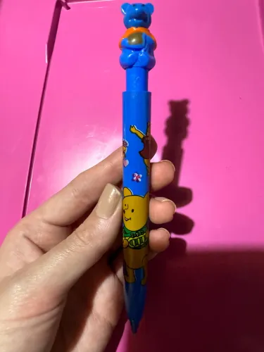 Lapiseira rara e antiga Ursinho Pooh azul década de 80