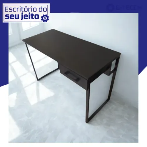 Mesa para Escritório Industrial com Gaveta 1,1M Multiuso Refoçada de Estudo Computado Birô