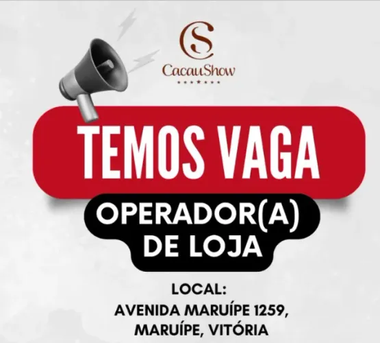 Operador de Loja em Maruípe