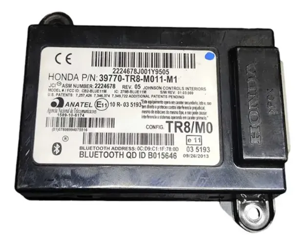 Módulo Central Bluetooth Honda Civic 1.8 2014/2016 39770tr8