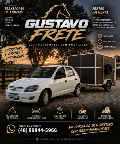 FRETE PARA CAVALOS MÓVEIS E GERAL GADO GABRITO OVELHA