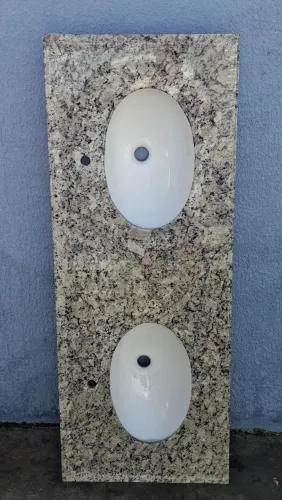 Pia 2 cubas sem granito 
