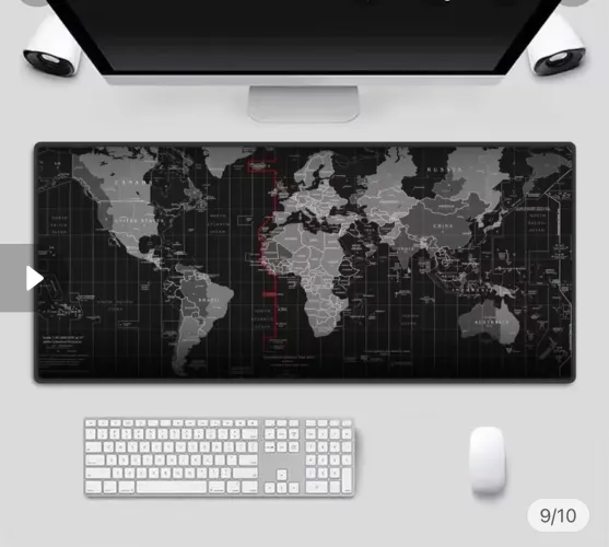 Mouse pad 90 x 40 gigante mapa mundo