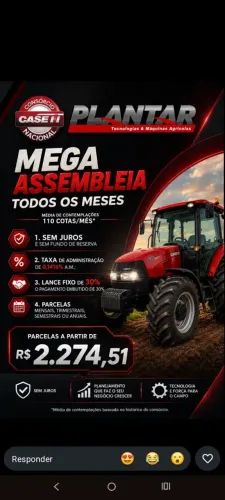 CONSÓRCIO CASE - ADQUIRIRA SUA MÁQUINA A PRAZO SEM PAGAR JUROS