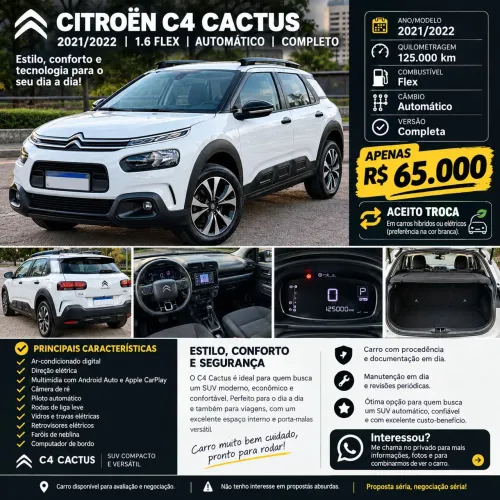 Citroen C4 Cactus Feel 1.6 16V Flex Aut. 2022
