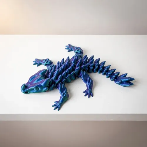 Dragão Articulado Flexível Grande Para Mochila | Miniatura Colecionável 3D