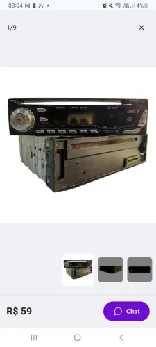 Aparelho de som de carro, não tem Bluetooth e nem usb