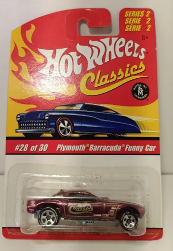 Lote 2 Hot Wheels Classics - Plymouth® Barracuda® Funny Car e  Bad Bagger Moto - Lacrados