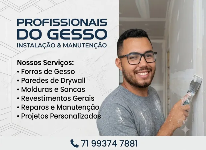 Serviços de Gesso, Drywall e Reformas em Geral