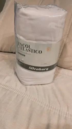 1 lençol com elástico King Altenburg Branco