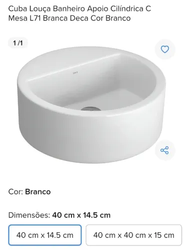 Cuba de banheiro