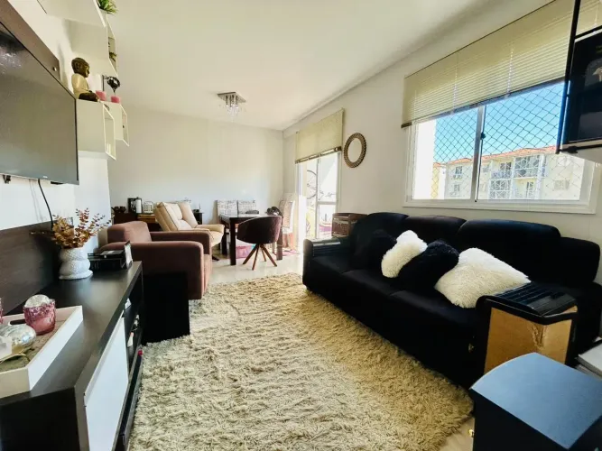 Apartamento 2 dormitórios semi mobiliado com sacada 1 vaga de garagem e infraestrutura com