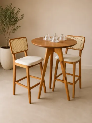 BISTRO COM 2 BANQUETAS LAMINADO