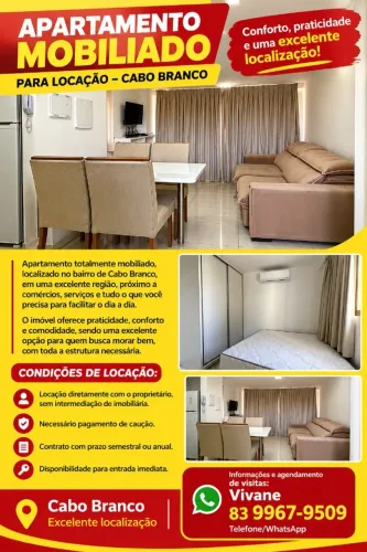 Apartamento 1/4 mobiliado 