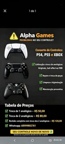 Analógico ps3 ps4 ps5